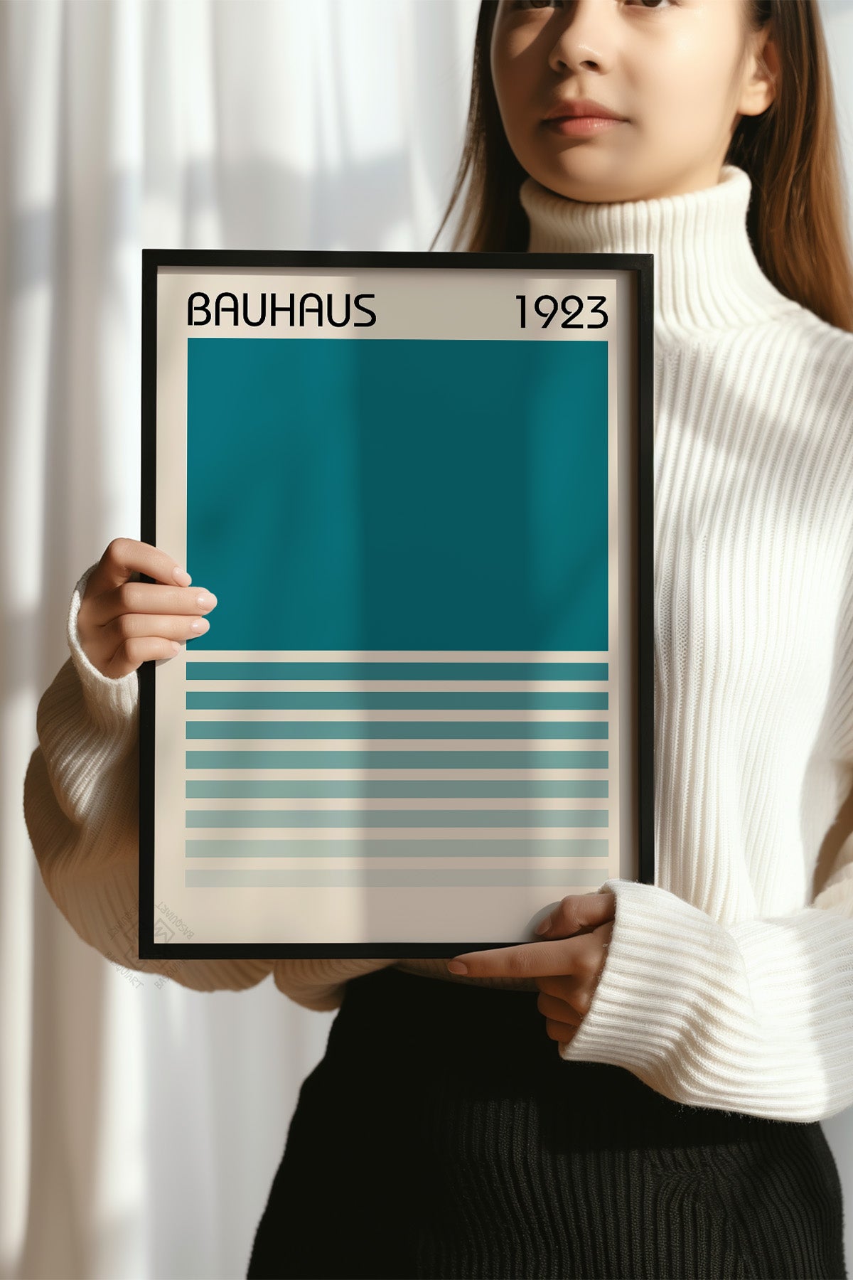 Bauhaus Serisi Siyah Çerçeveli Poster, Tablo No:19