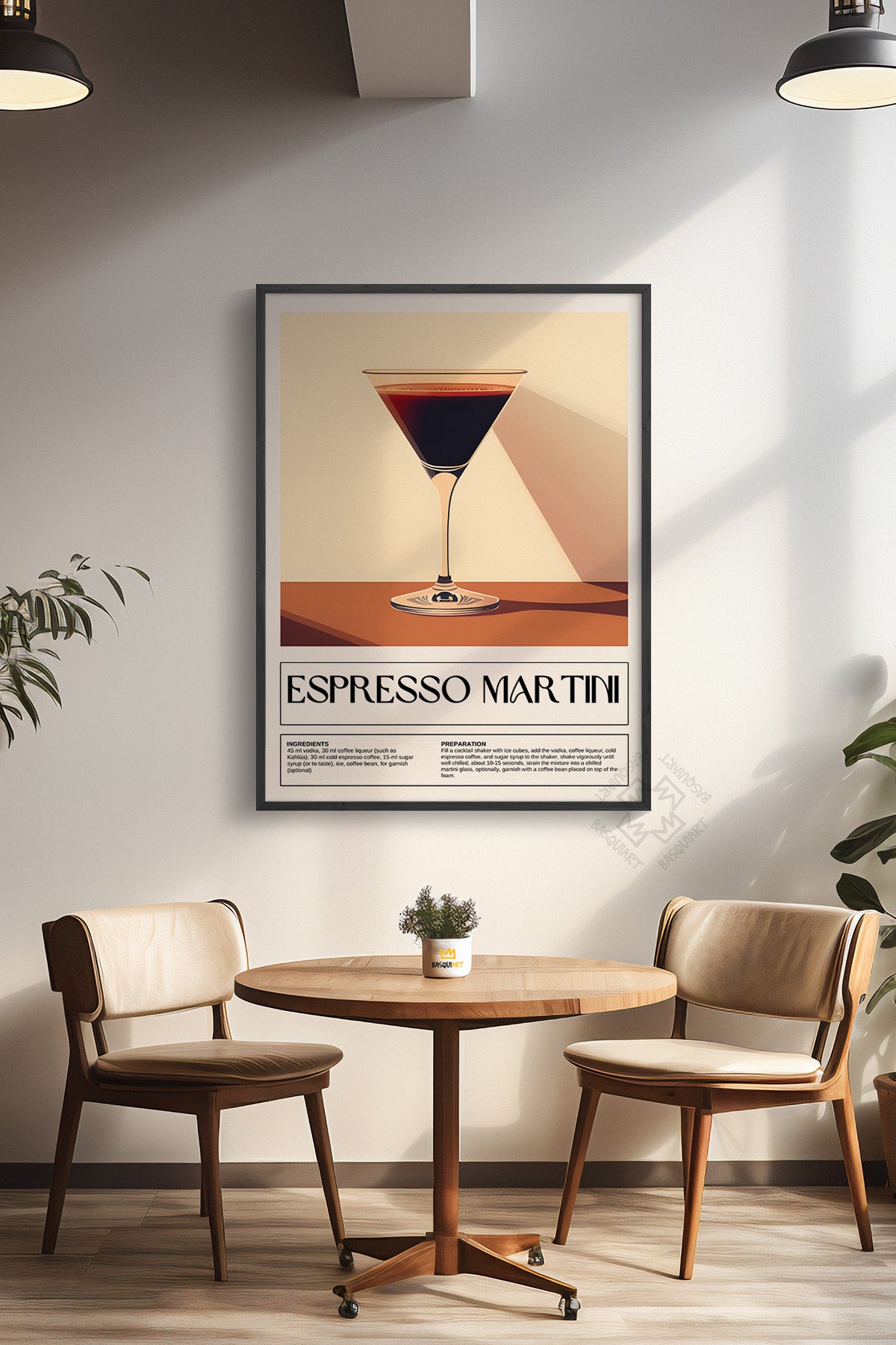 Kokteyl Serisi Siyah Çerçeveli Poster, Tablo, Cafe, Restoran, Mutfak Duvar Dekoru No:13