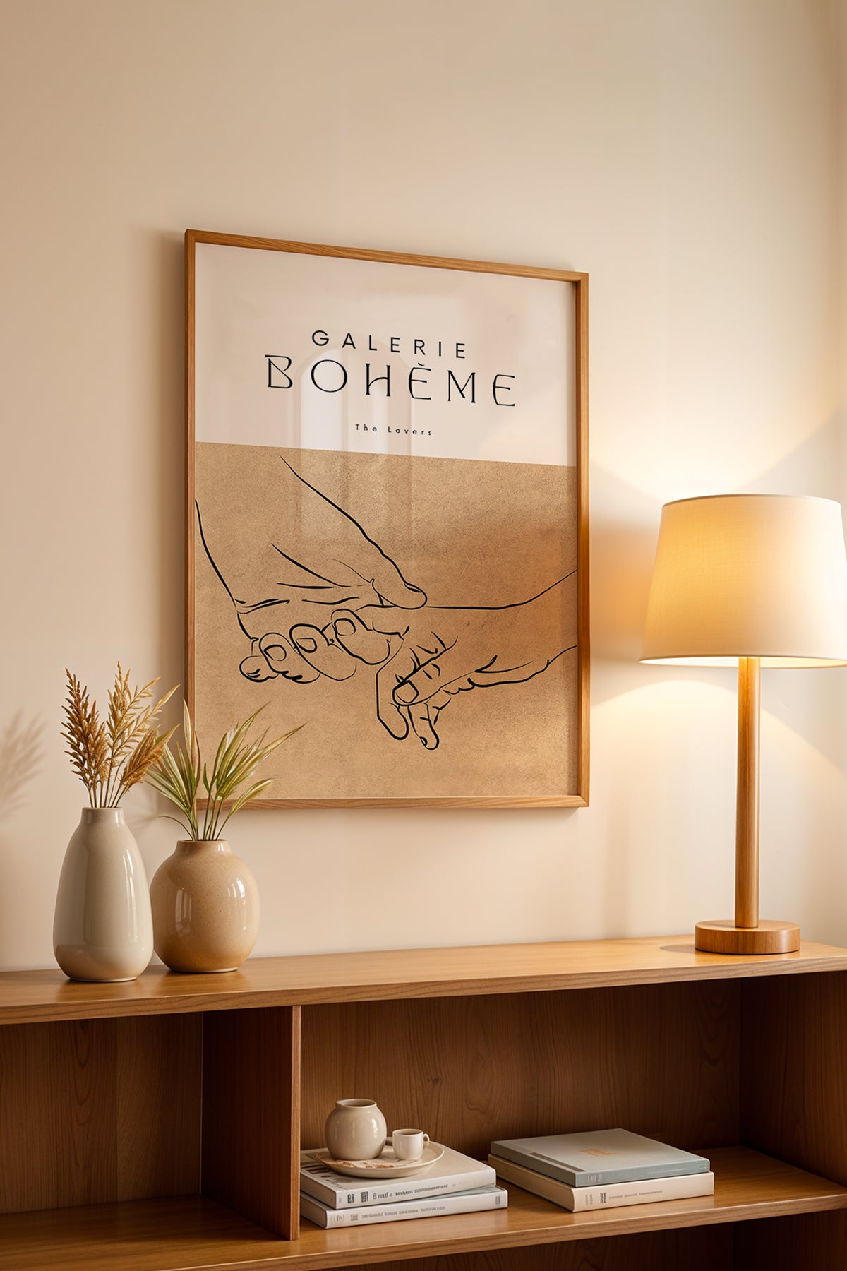 Bohemian Serisi Ahşap Çerçeveli Poster, Tablo No:70