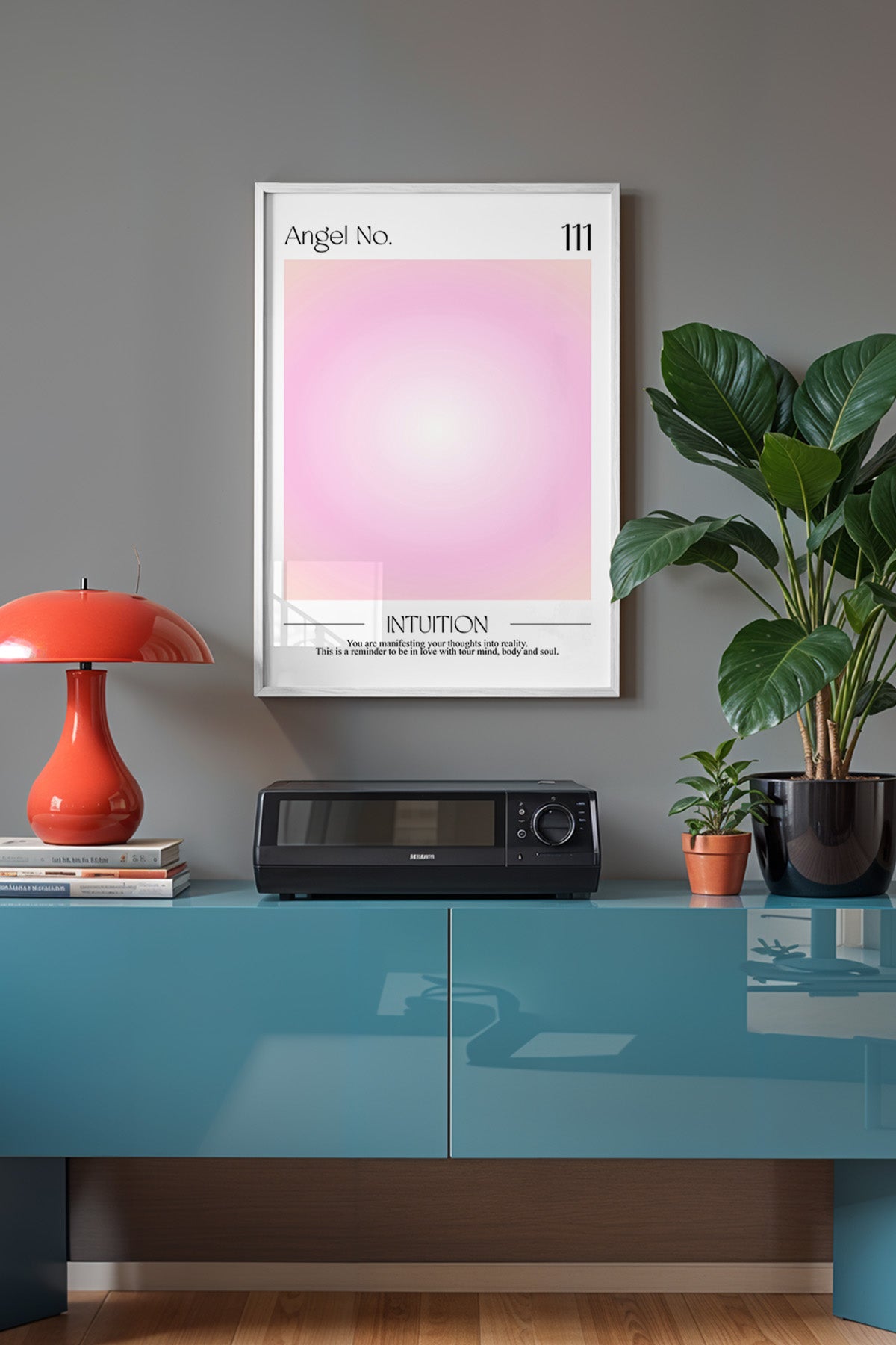 Aura Serisi Beyaz Çerçeveli Poster, Tablo No:5