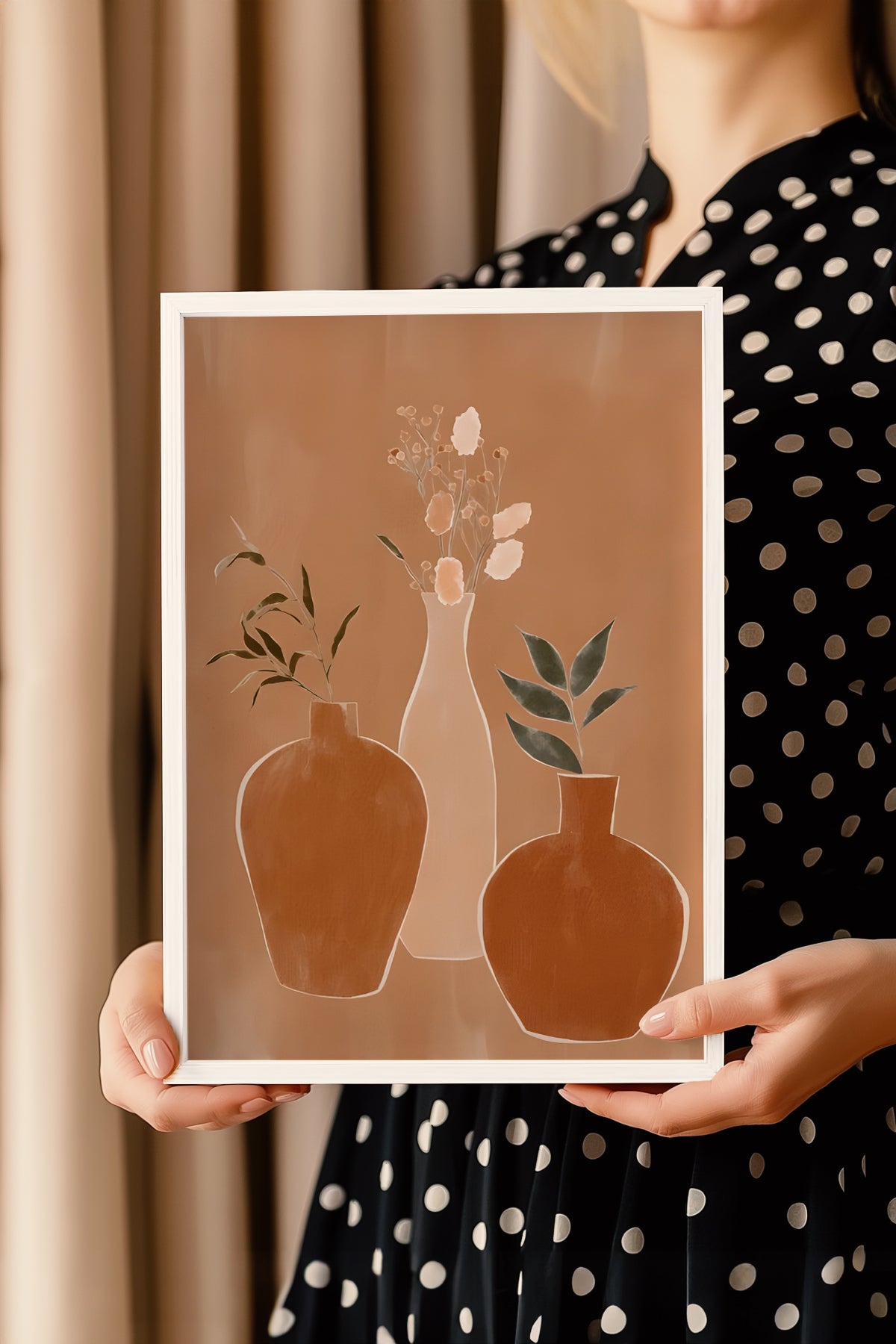 Bohemian Serisi Beyaz Çerçeveli Poster, Tablo No:35