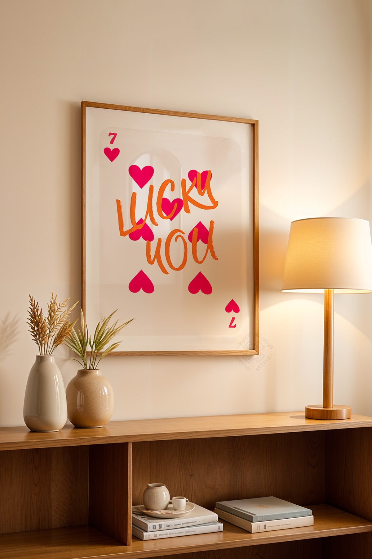 Lucky You Serisi Ahşap Çerçeveli Poster, Tablo Duvar Dekoru No:126