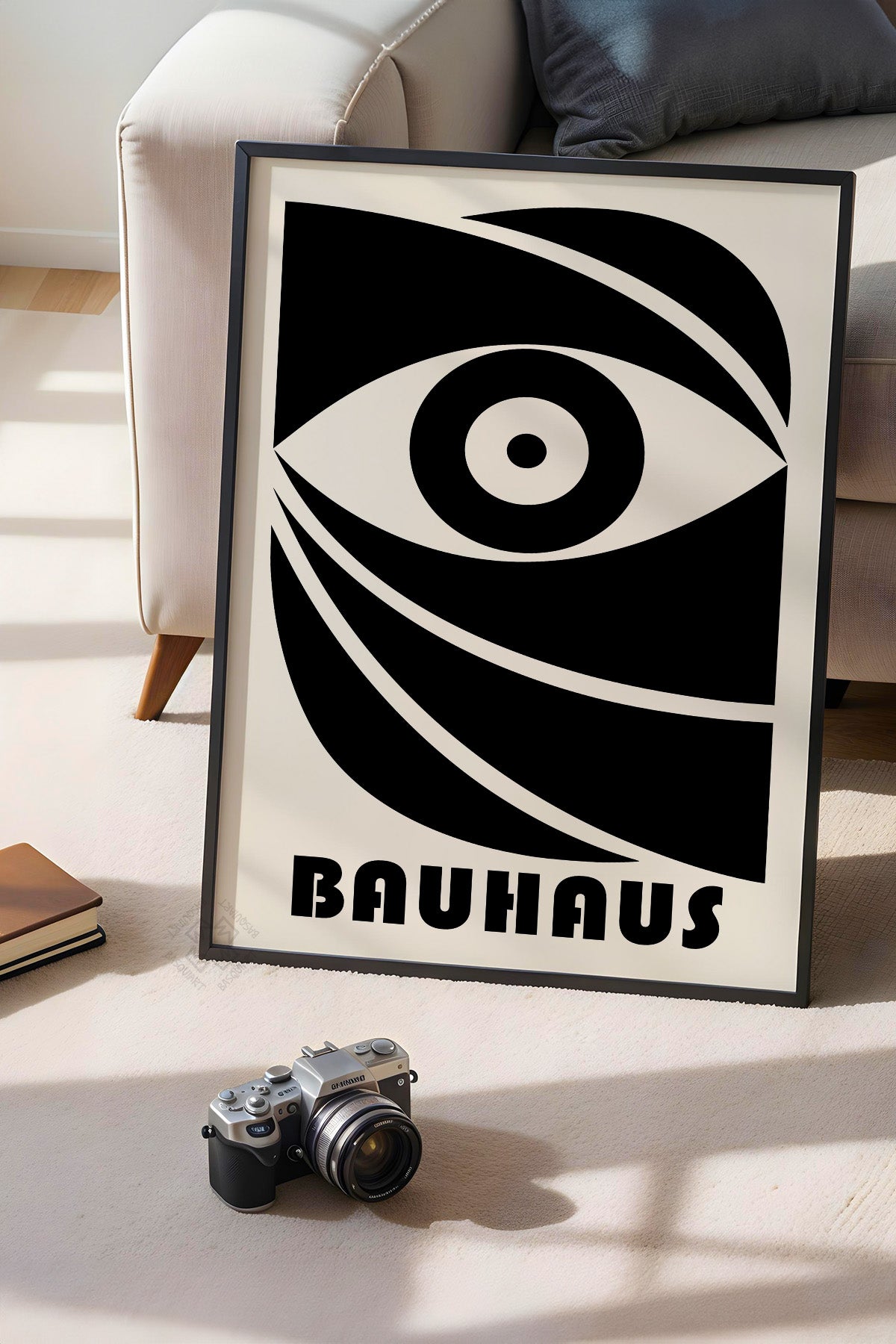 Bauhaus Serisi Siyah Çerçeveli Poster, Tablo No:60
