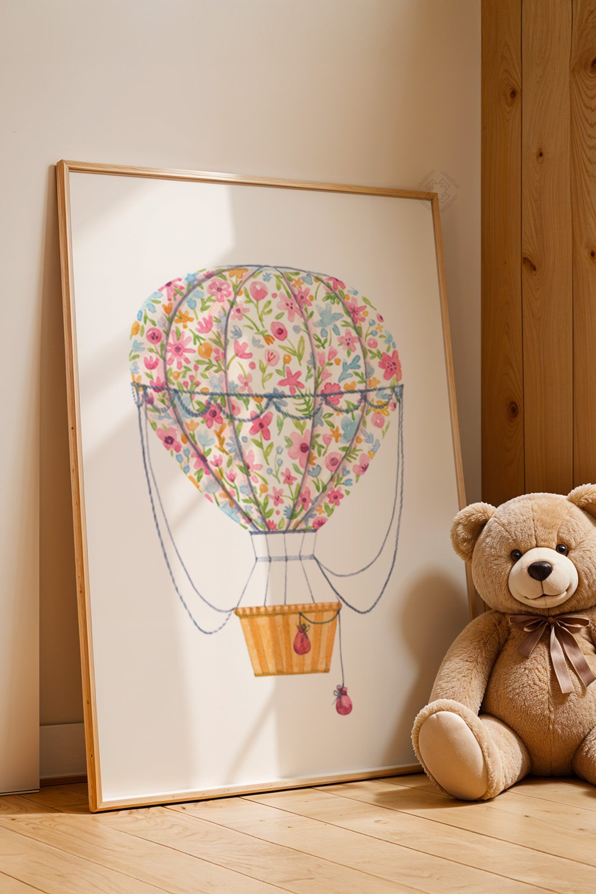 Çocuk Odası, Bebek Odası Ahşap Çerçeveli Poster, Tablo No:5