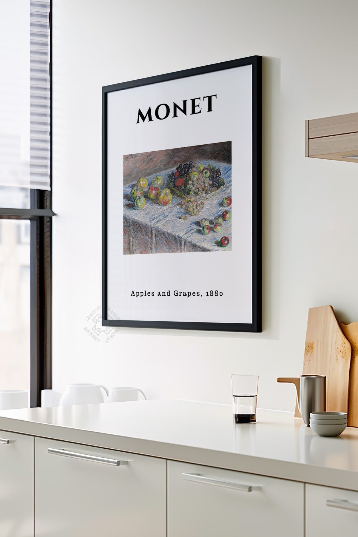 Claude Monet Serisi Siyah Çerçeveli Poster, Tablo Duvar Dekoru No:7