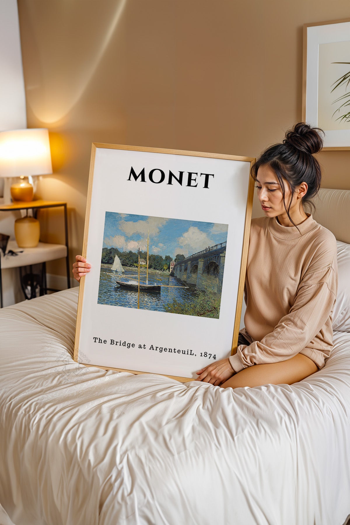 Claude Monet Serisi Ahşap Çerçeveli Poster, Tablo Duvar Dekoru No:20