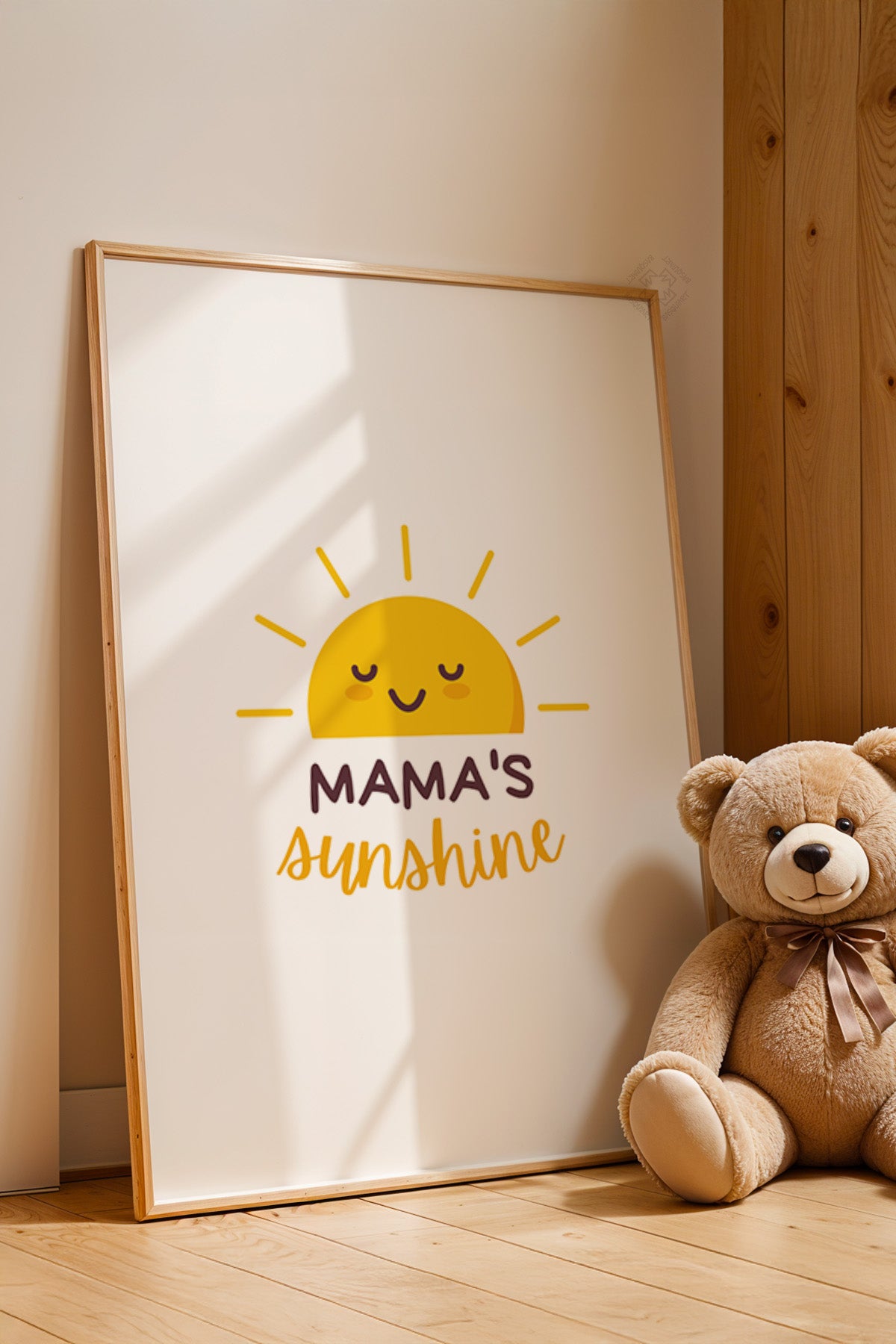Çocuk Odası, Bebek Odası Ahşap Çerçeveli Poster, Tablo No:19