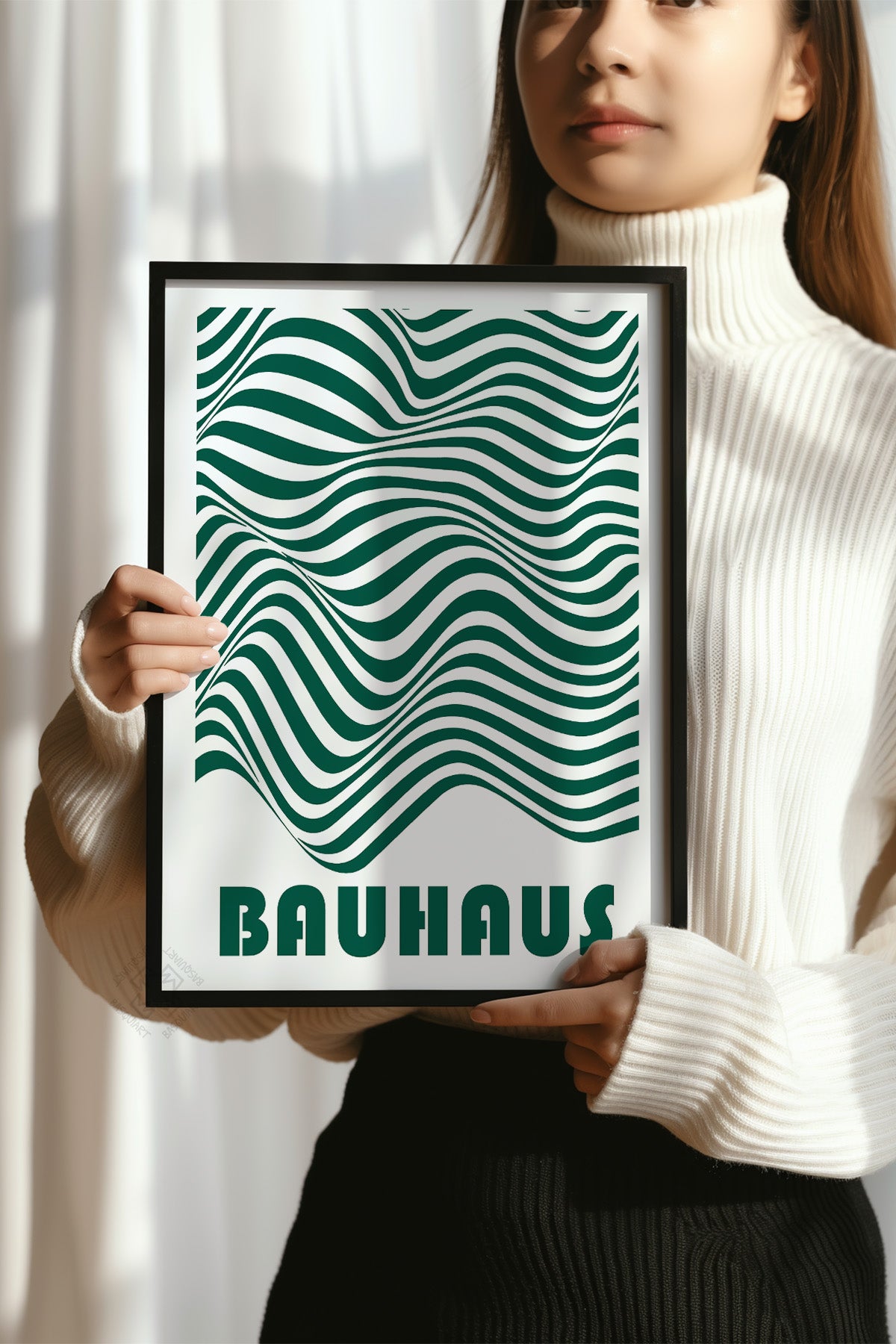 Bauhaus Serisi Siyah Çerçeveli Poster, Tablo No:68