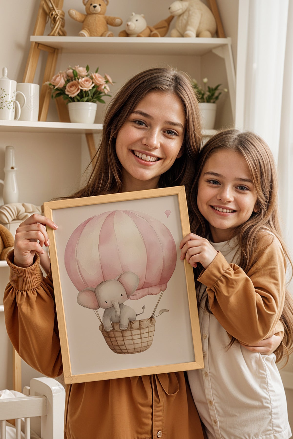 Çocuk Odası, Bebek Odası Ahşap Çerçeveli Poster, Tablo No:45