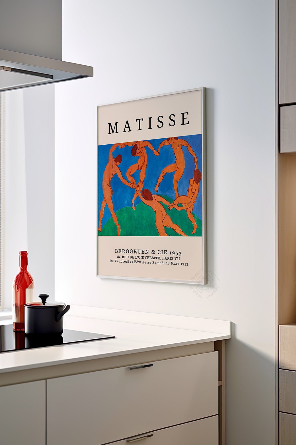 Henri Matisse Serisi Beyaz Çerçeveli Poster, Tablo Duvar Dekoru No:8