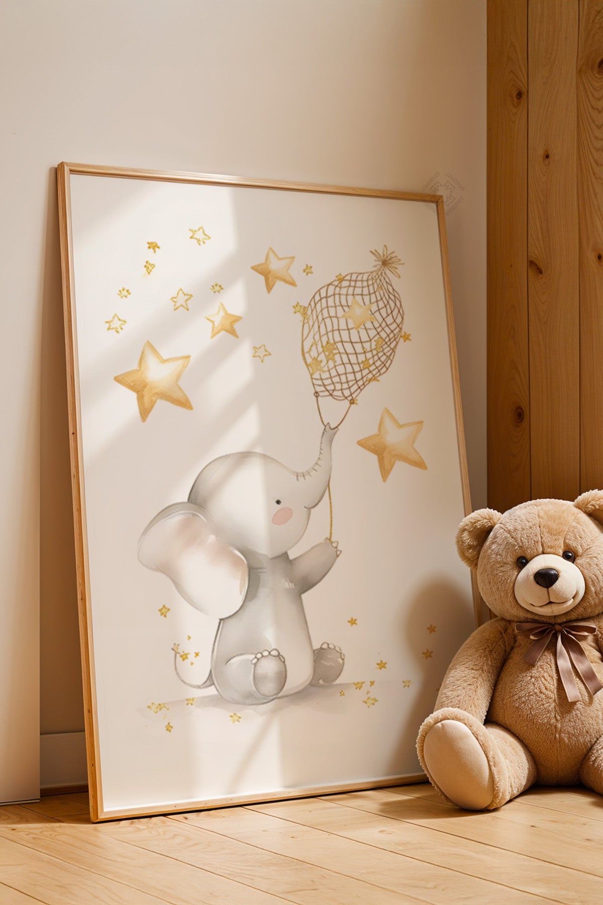 Çocuk Odası, Bebek Odası Ahşap Çerçeveli Poster, Tablo No:94