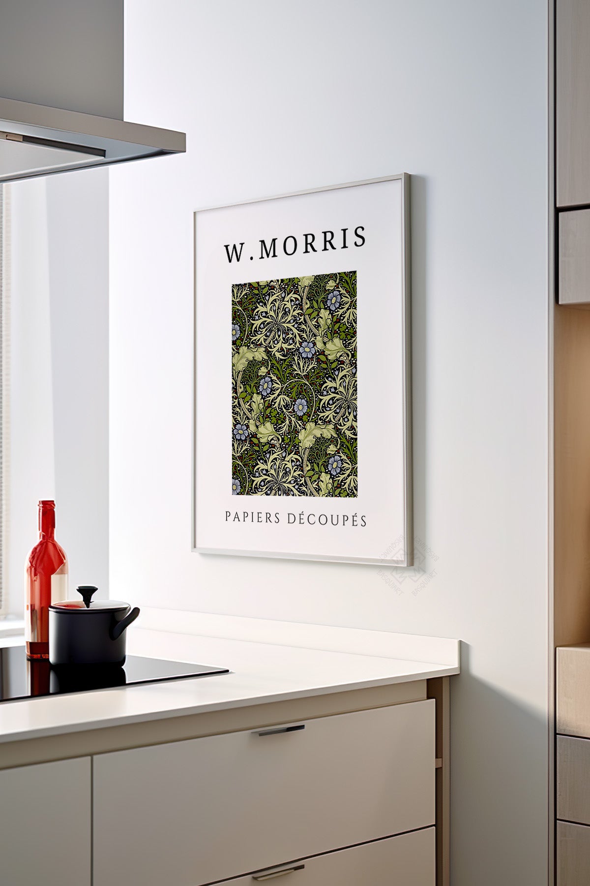 William Morris Serisi Beyaz Çerçeveli Poster, Tablo Duvar Dekoru No:17