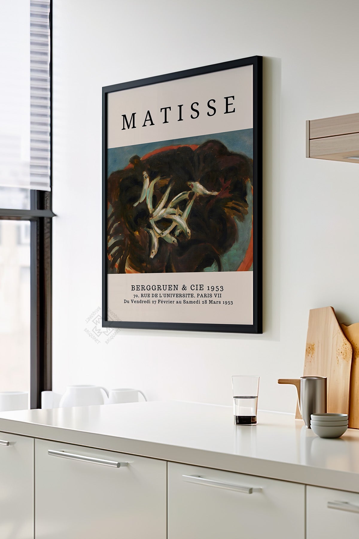 Henri Matisse Serisi Siyah Çerçeveli Poster, Tablo Duvar Dekoru No:4