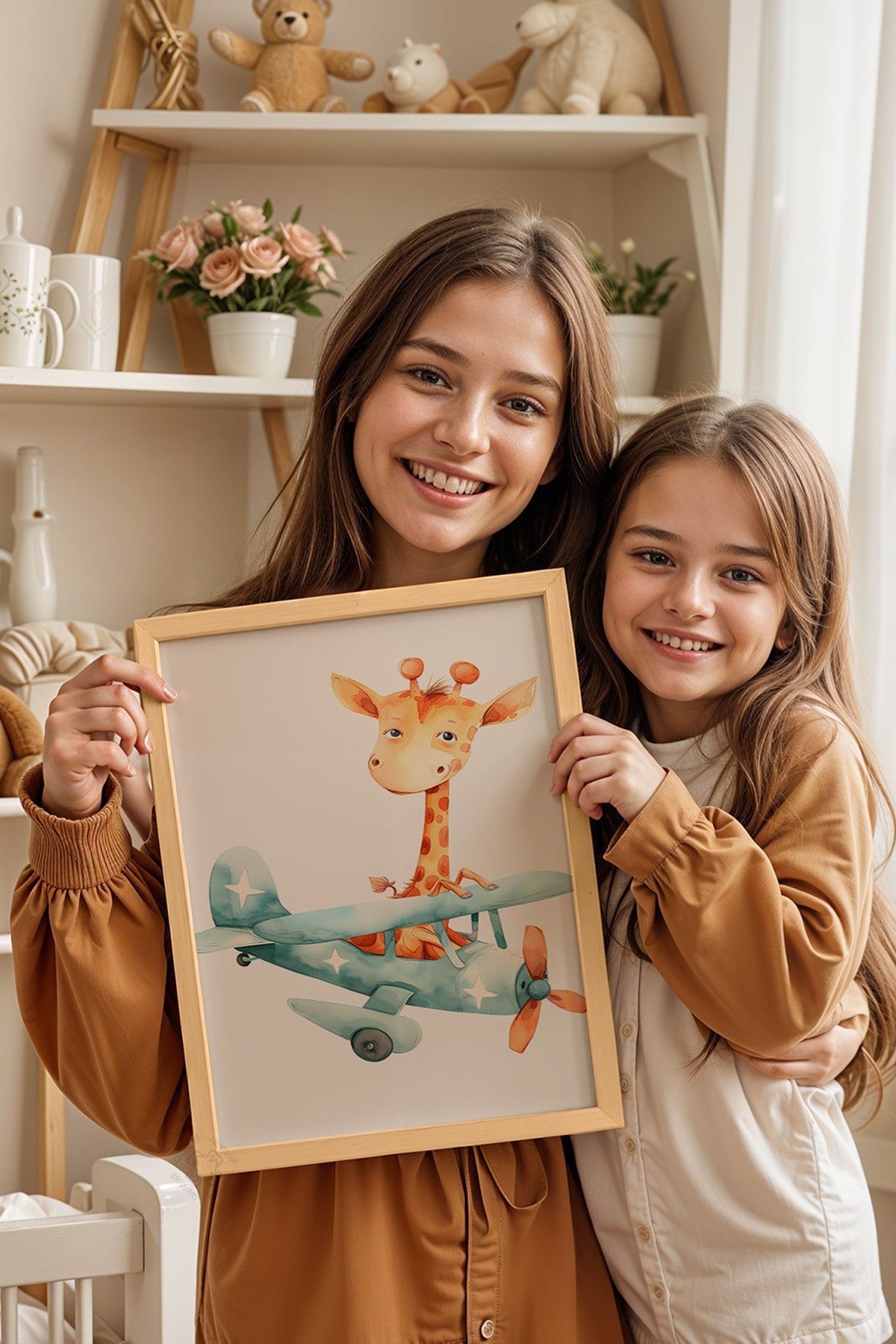 Çocuk Odası, Bebek Odası Ahşap Çerçeveli Poster, Tablo No:48