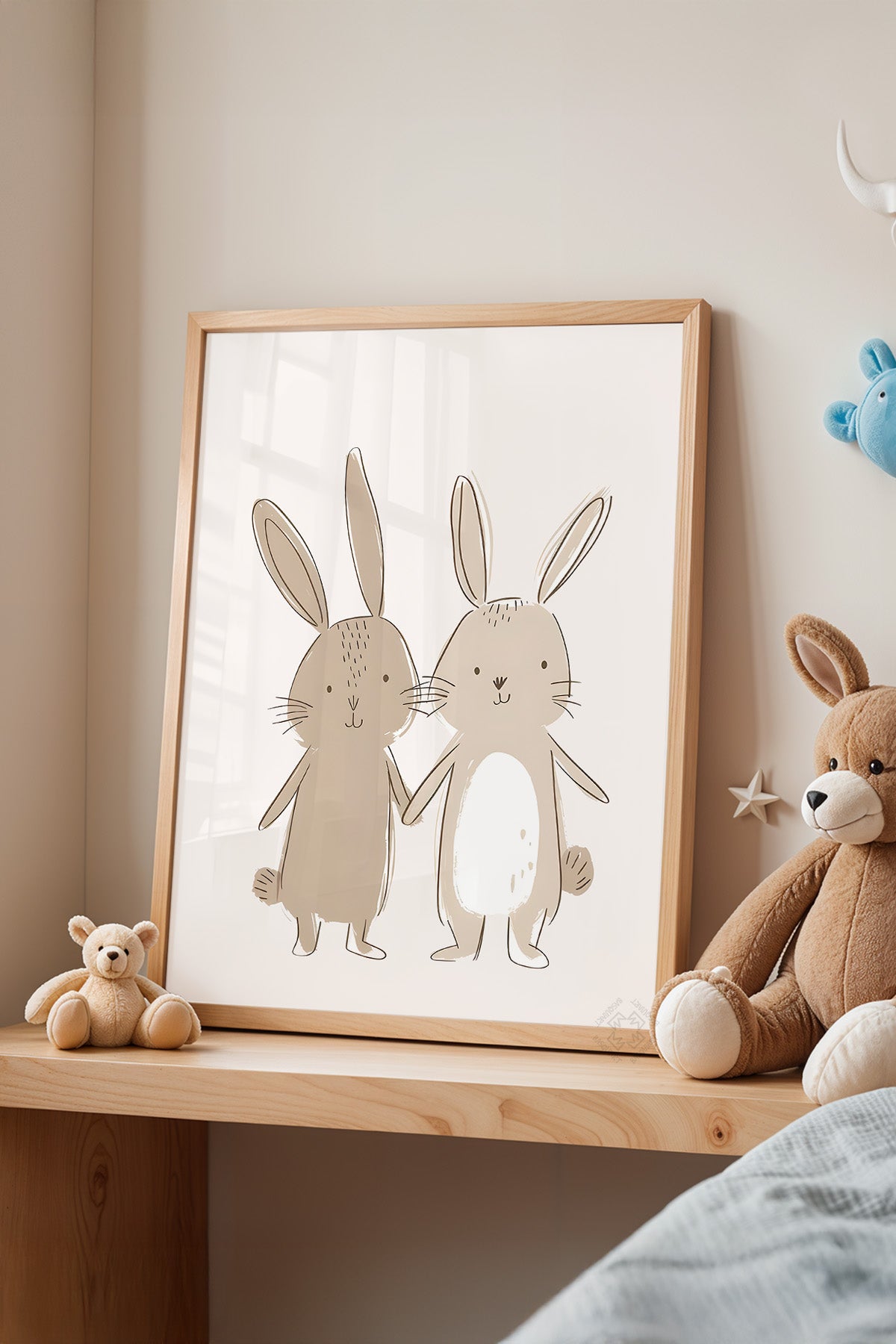 Çocuk Odası, Bebek Odası Ahşap Çerçeveli Poster, Tablo No:82