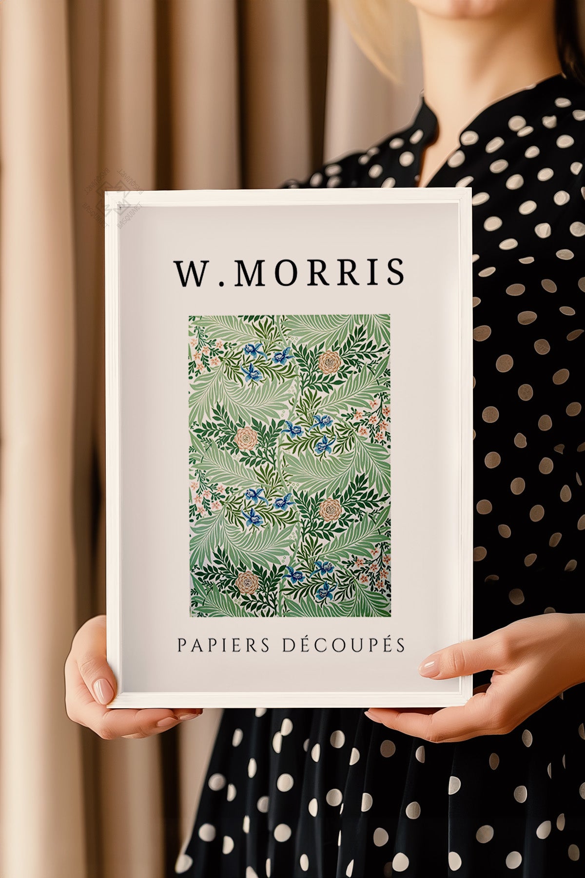 William Morris Serisi Beyaz Çerçeveli Poster, Tablo Duvar Dekoru No:13