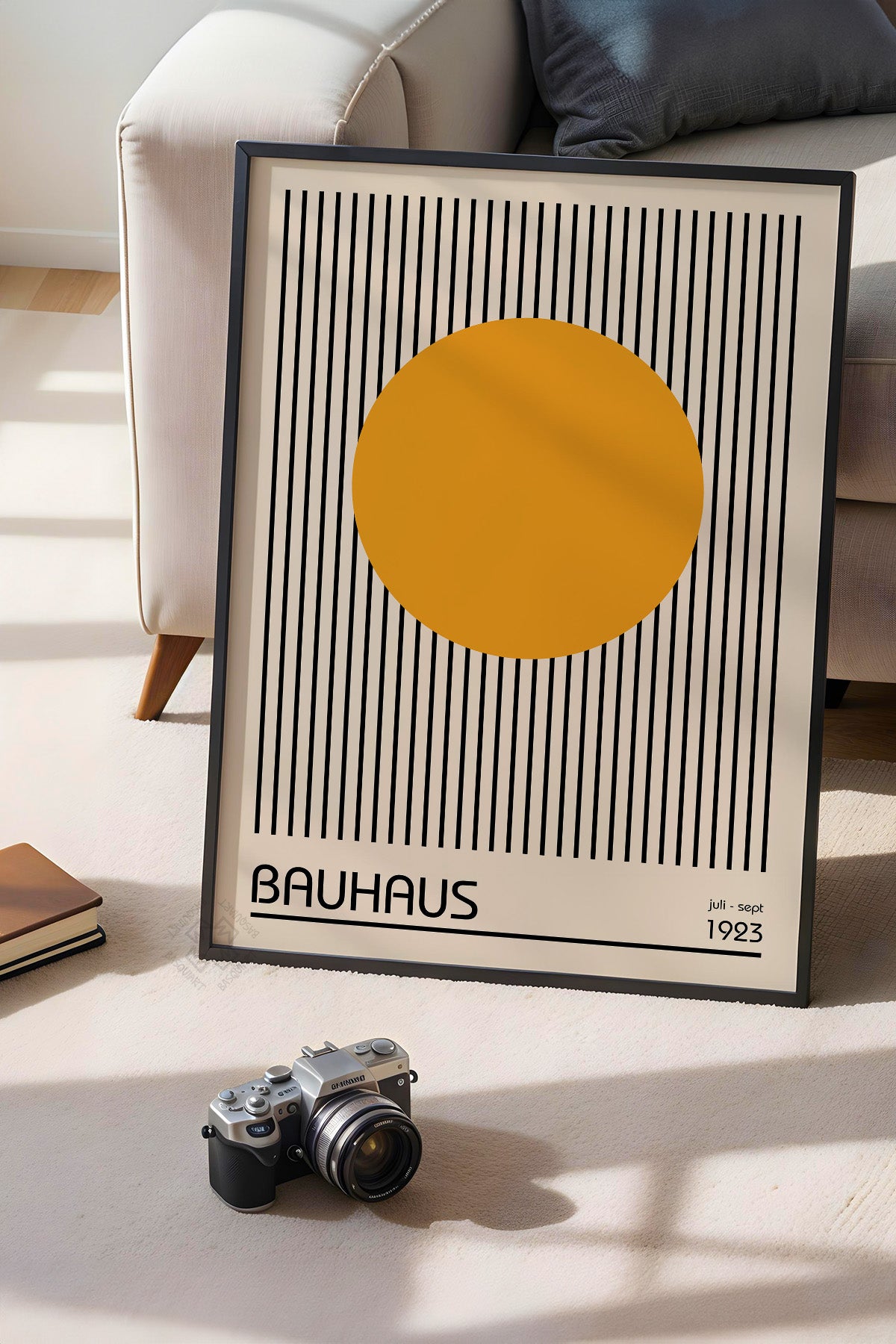 Bauhaus Serisi Siyah Çerçeveli Poster, Tablo No:24