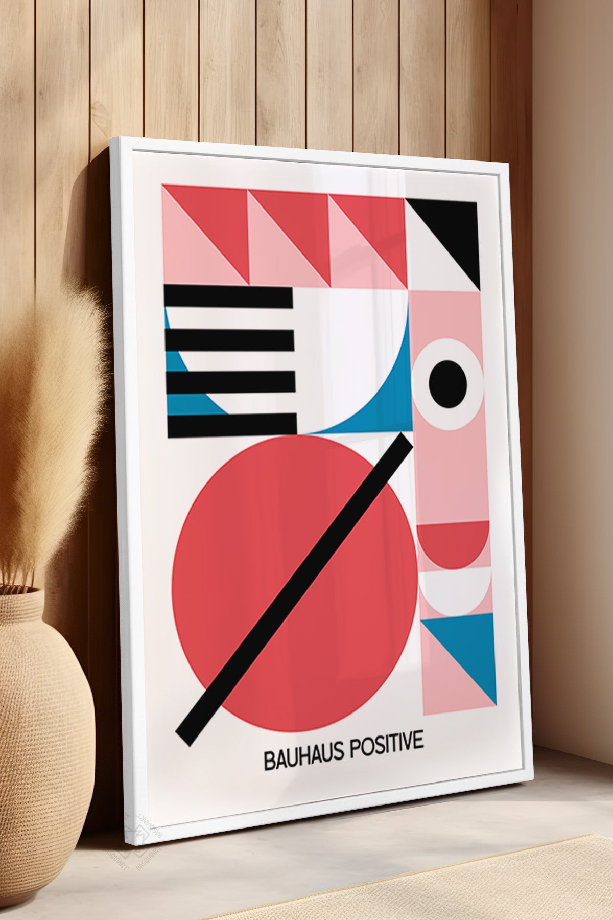 Bauhaus Serisi Beyaz Çerçeveli Poster, Tablo No:120