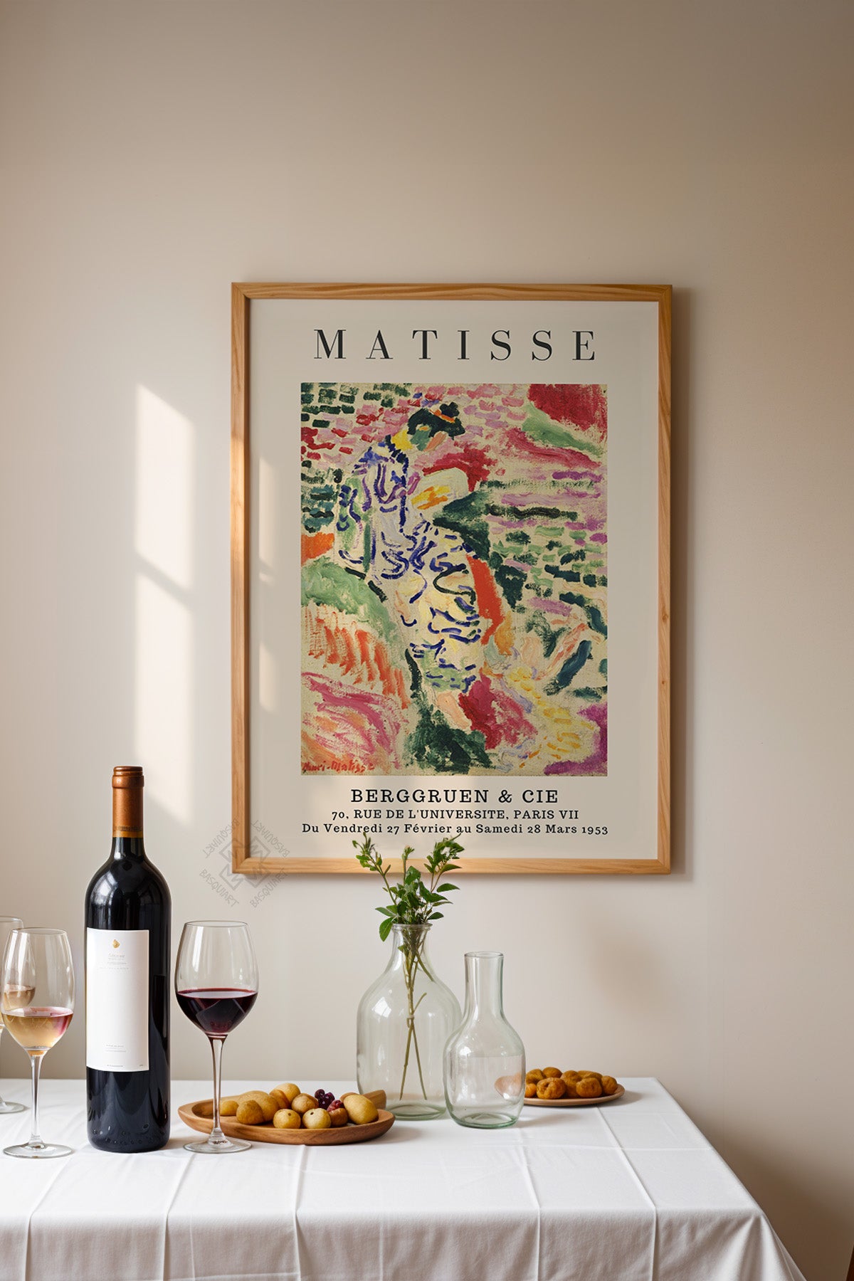 Henri Matisse Serisi Ahşap Çerçeveli Poster, Tablo Duvar Dekoru No:13