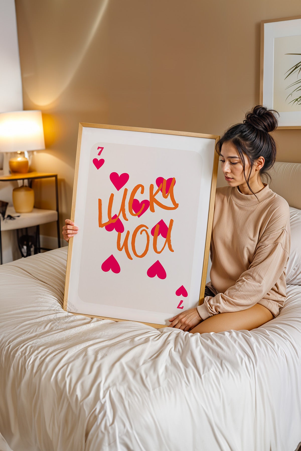 Lucky You Serisi Ahşap Çerçeveli Poster, Tablo Duvar Dekoru No:126