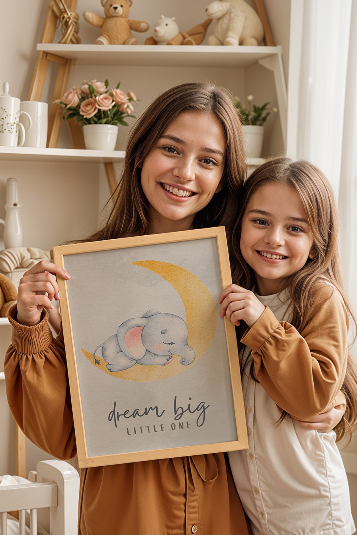 Çocuk Odası, Bebek Odası Ahşap Çerçeveli Poster, Tablo No:27