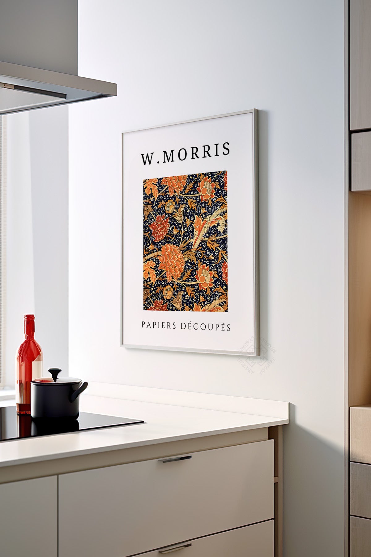 William Morris Serisi Beyaz Çerçeveli Poster, Tablo Duvar Dekoru No:16