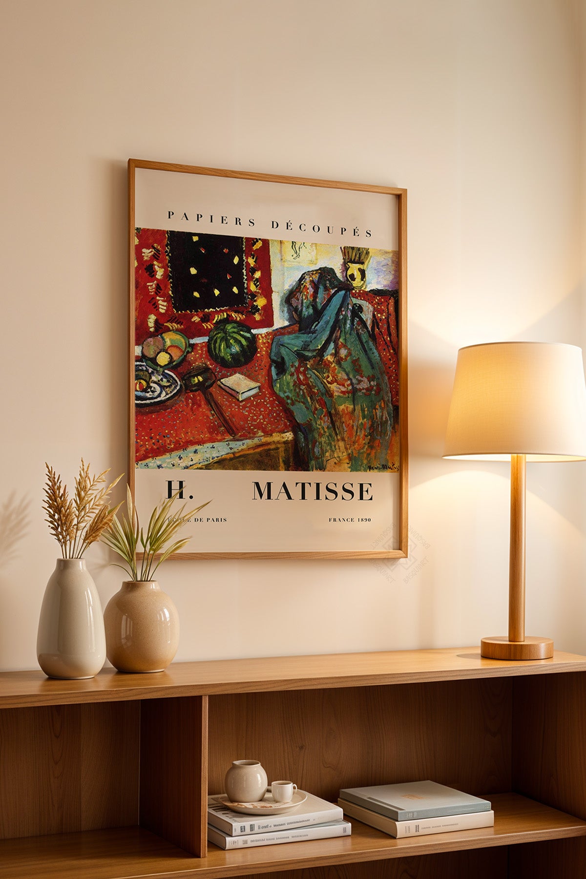 Henri Matisse Serisi Ahşap Çerçeveli Poster, Tablo Duvar Dekoru No:17