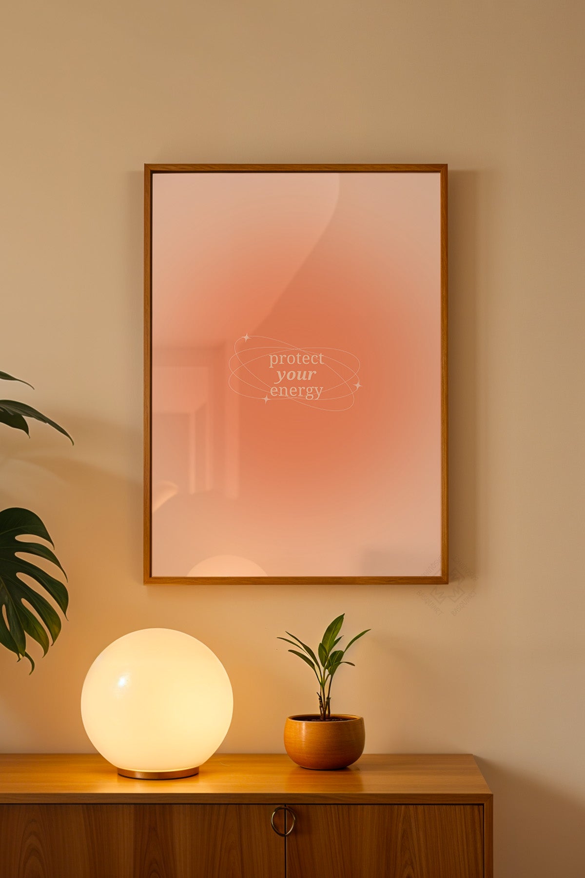 Aura Serisi Ahşap Çerçeveli Poster, Tablo No:170