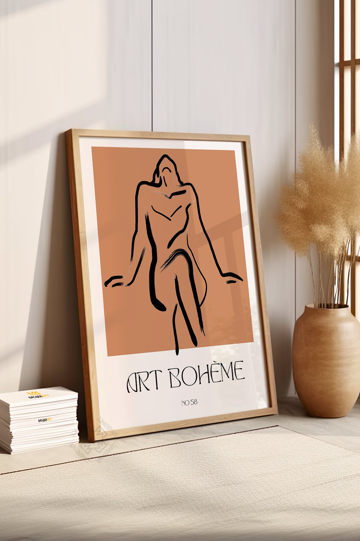 Bohemian Serisi Ahşap Çerçeveli Poster, Tablo No:102