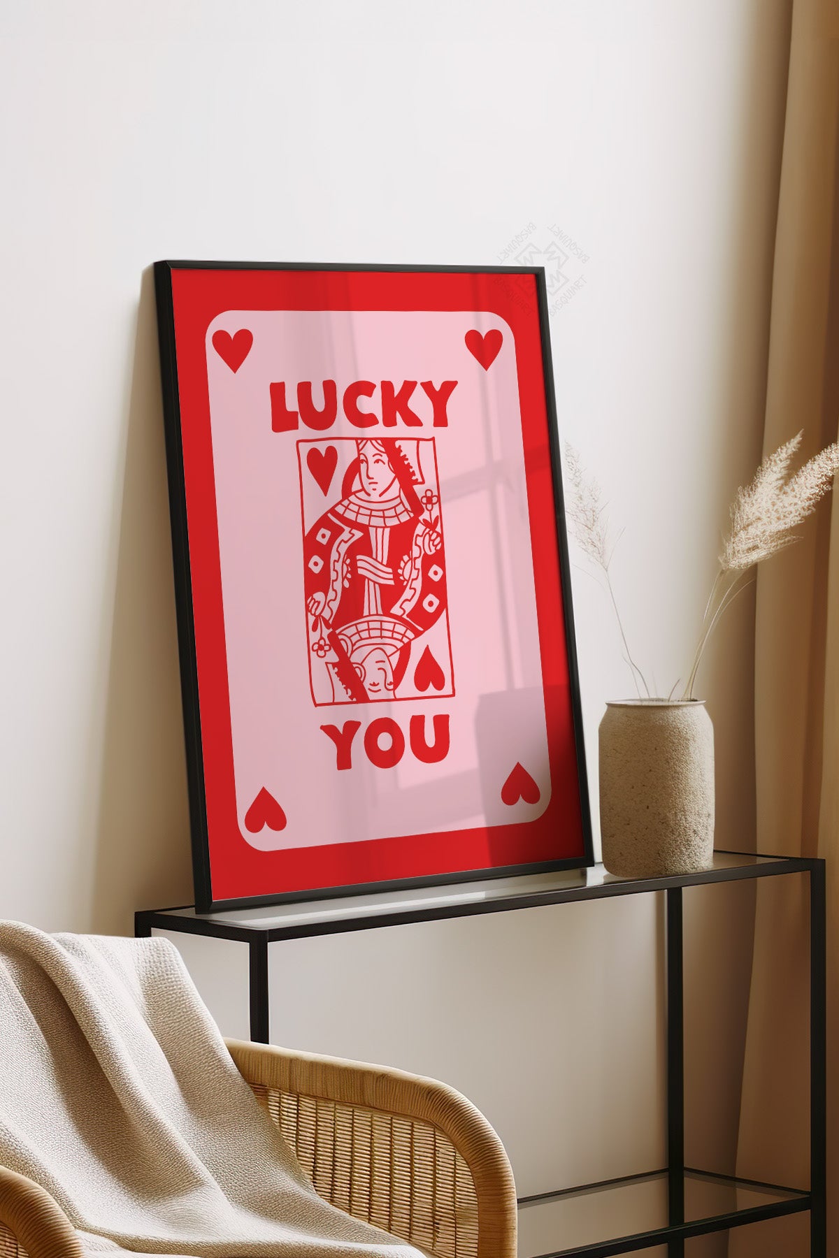 Lucky You Serisi Siyah Çerçeveli Poster, Tablo Duvar Dekoru No:78
