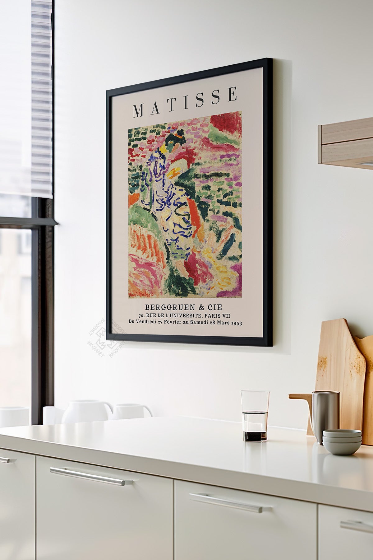 Henri Matisse Serisi Siyah Çerçeveli Poster, Tablo Duvar Dekoru No:13