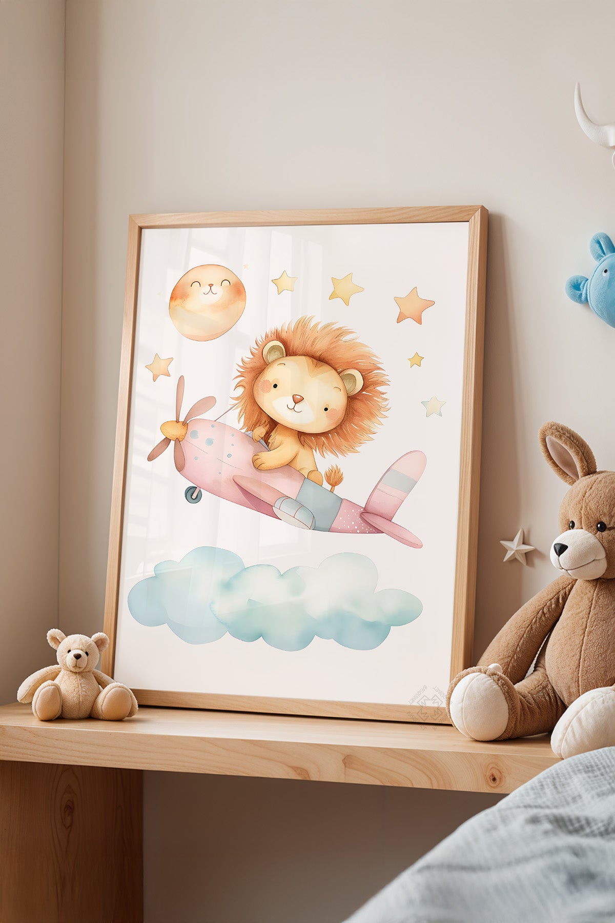 Çocuk Odası, Bebek Odası Ahşap Çerçeveli Poster, Tablo No:42