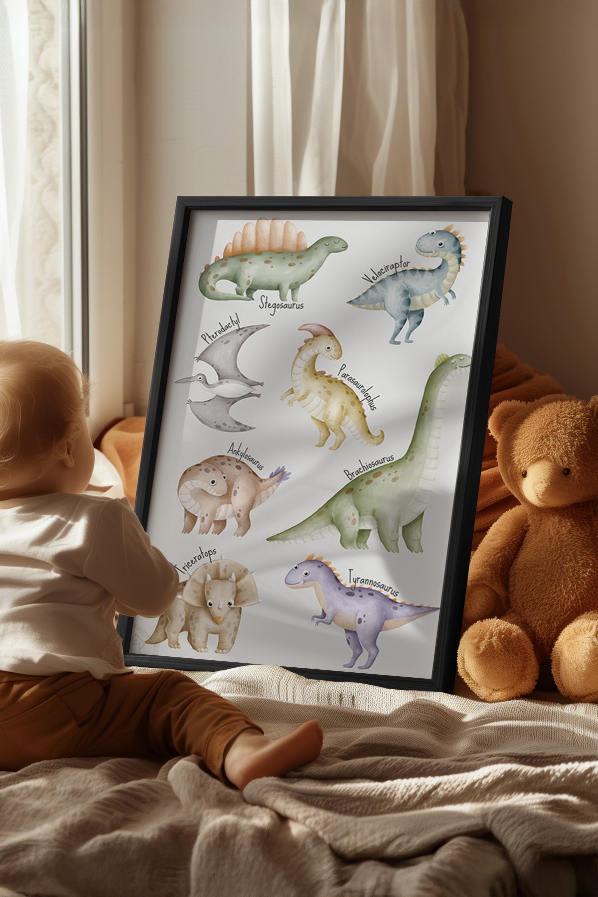 Çocuk Odası, Bebek Odası Siyah Çerçeveli Poster, Tablo No:33