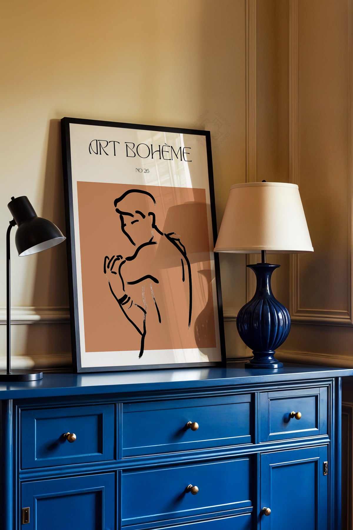 Bohemian Serisi Siyah Çerçeveli Poster, Tablo No:103
