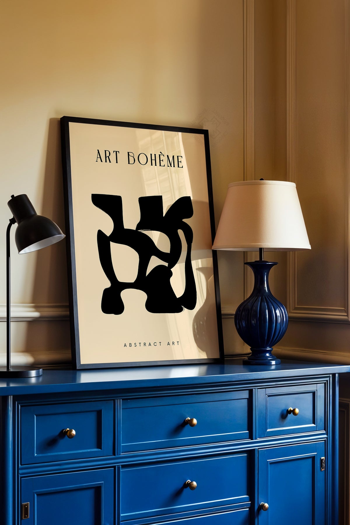 Bohemian Serisi Siyah Çerçeveli Poster, Tablo No:137