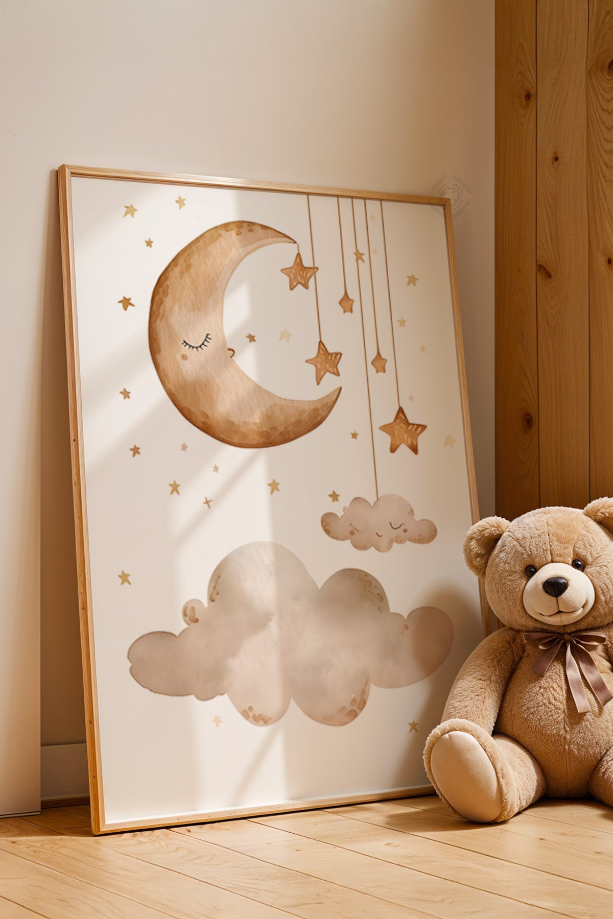 Çocuk Odası, Bebek Odası Ahşap Çerçeveli Poster, Tablo No:95