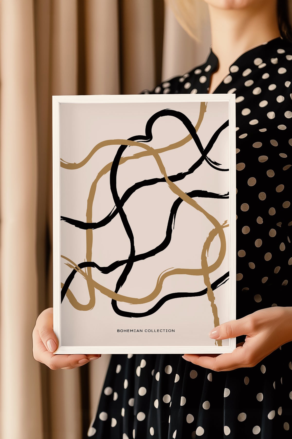 Bohemian Serisi Beyaz Çerçeveli Poster, Tablo No:135