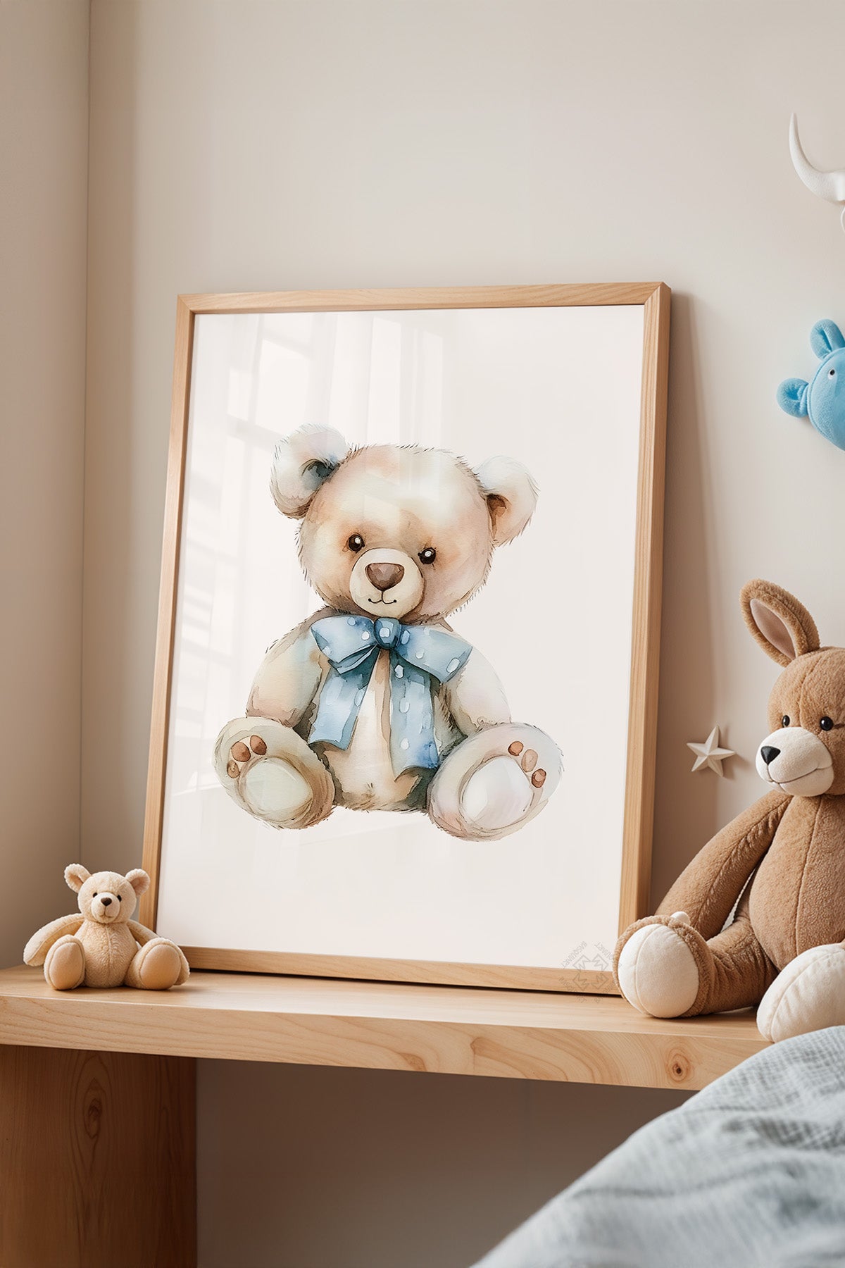 Çocuk Odası, Bebek Odası Ahşap Çerçeveli Poster, Tablo No:59
