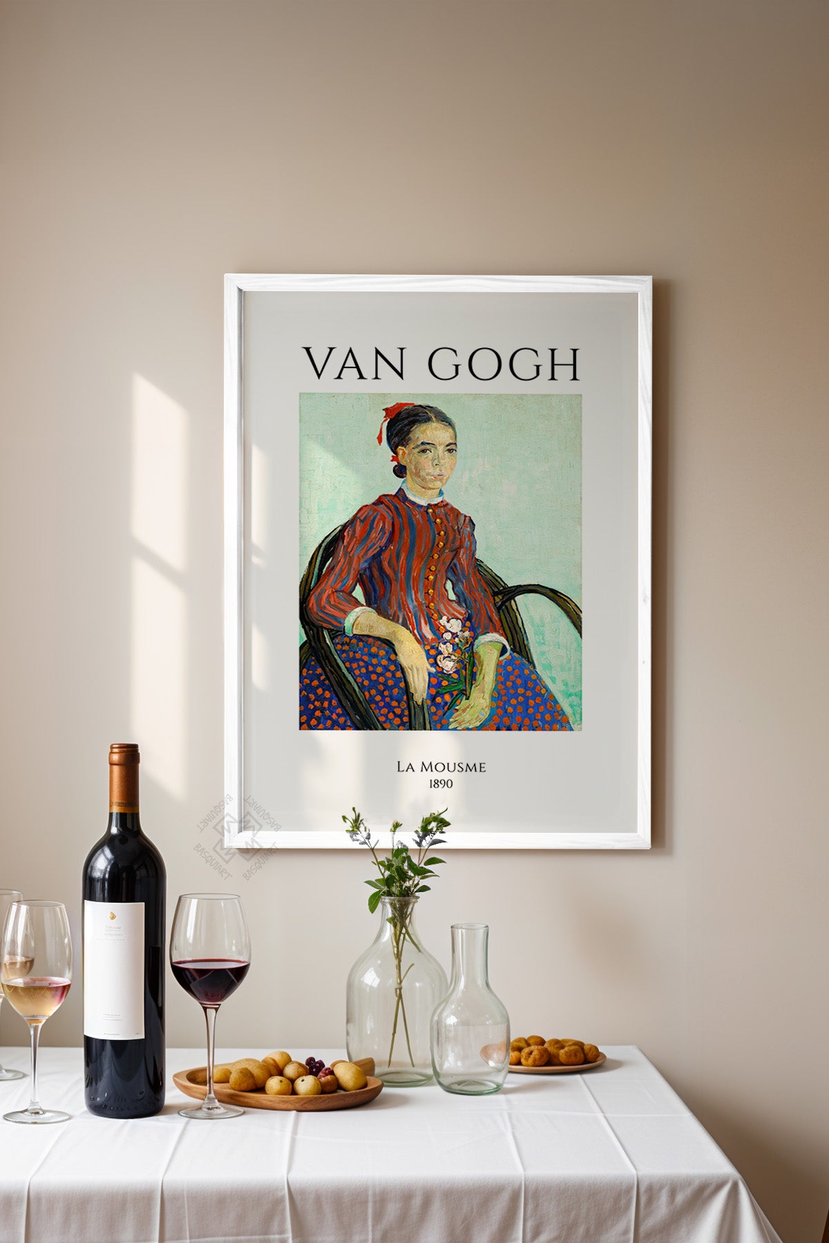 Vincent Van Gogh Serisi Beyaz Çerçeveli Poster, Tablo Duvar Dekoru No:15