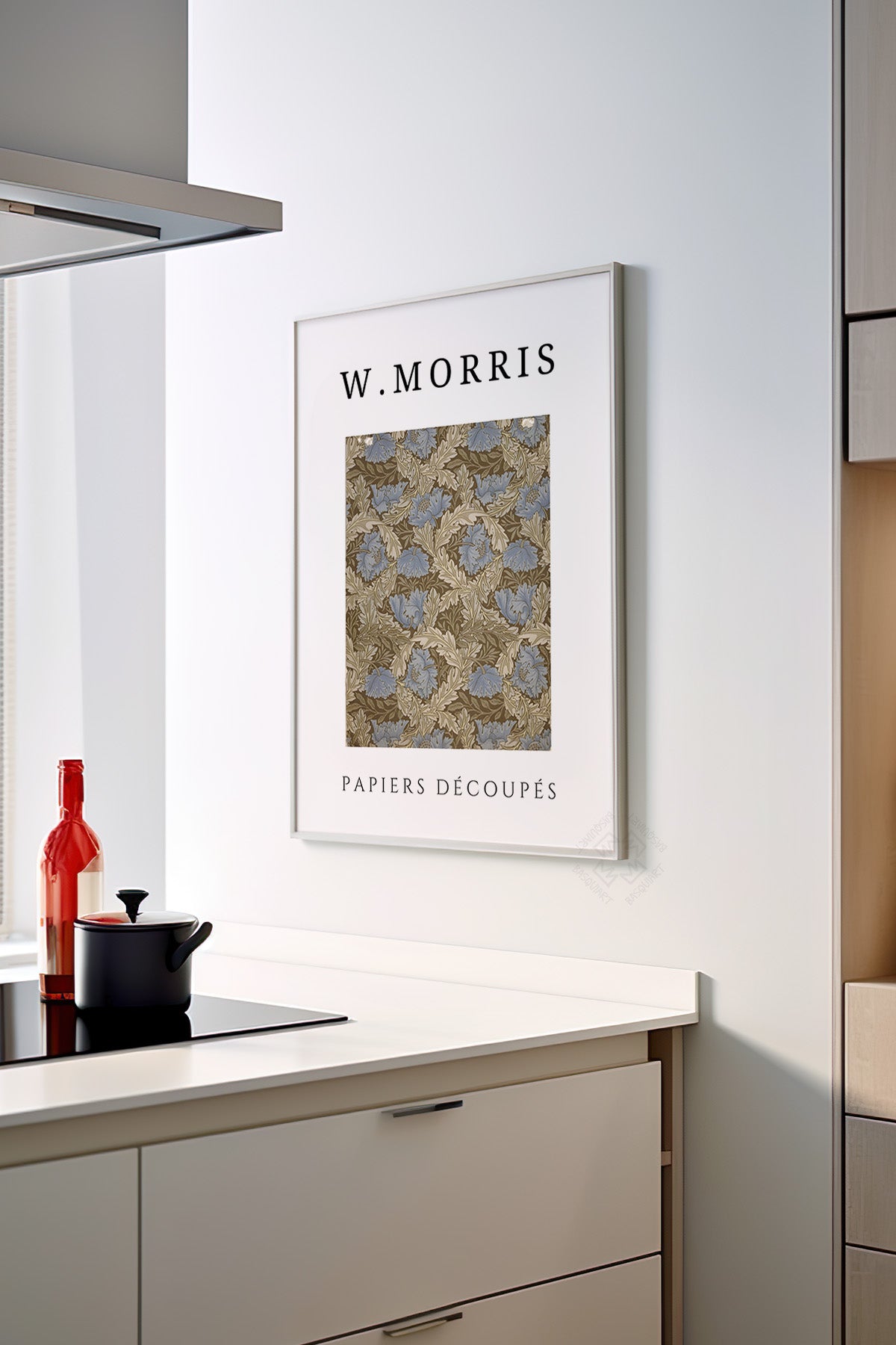 William Morris Serisi Beyaz Çerçeveli Poster, Tablo Duvar Dekoru No:7