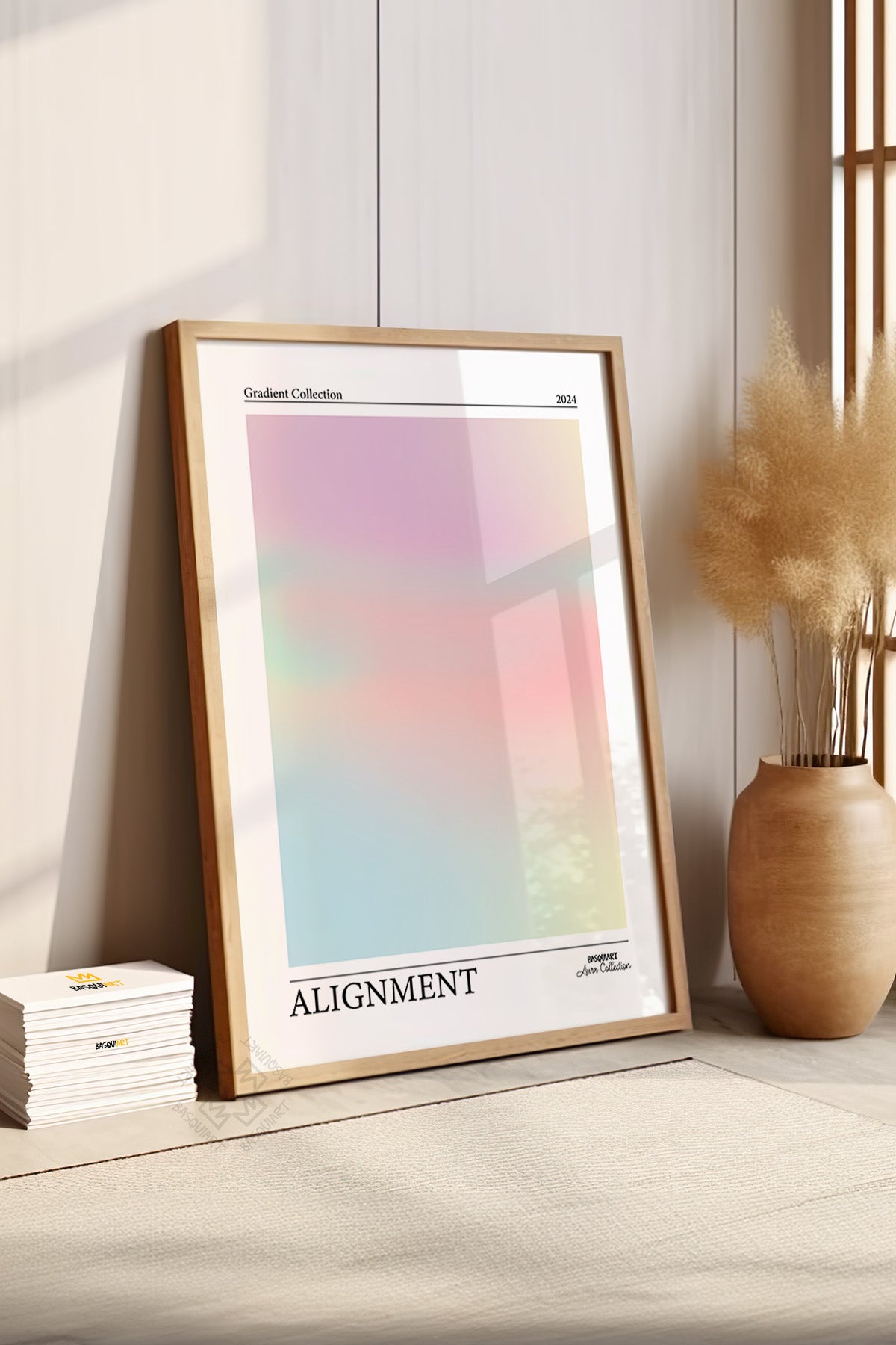 Aura Serisi Ahşap Çerçeveli Poster, Tablo No:48