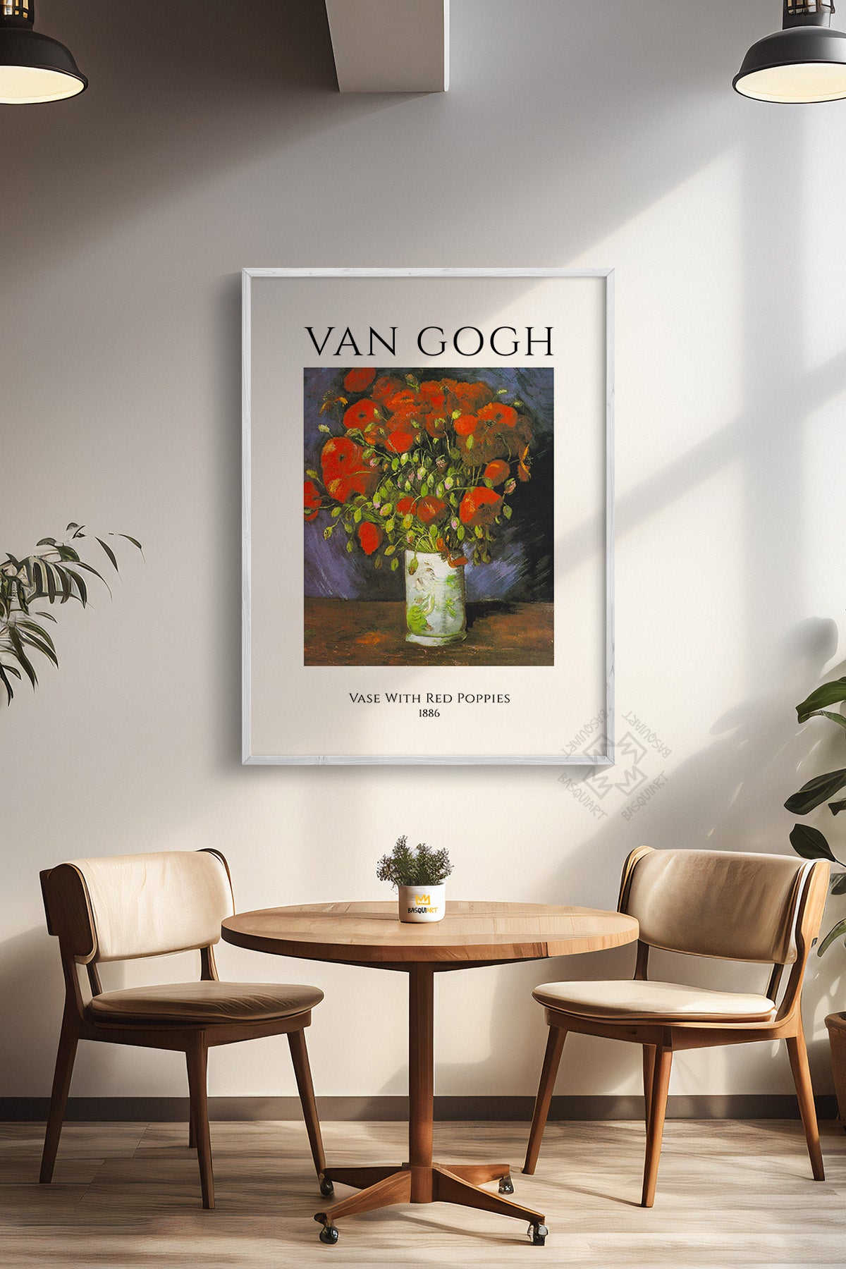 Vincent Van Gogh Serisi Beyaz Çerçeveli Poster, Tablo Duvar Dekoru No:13