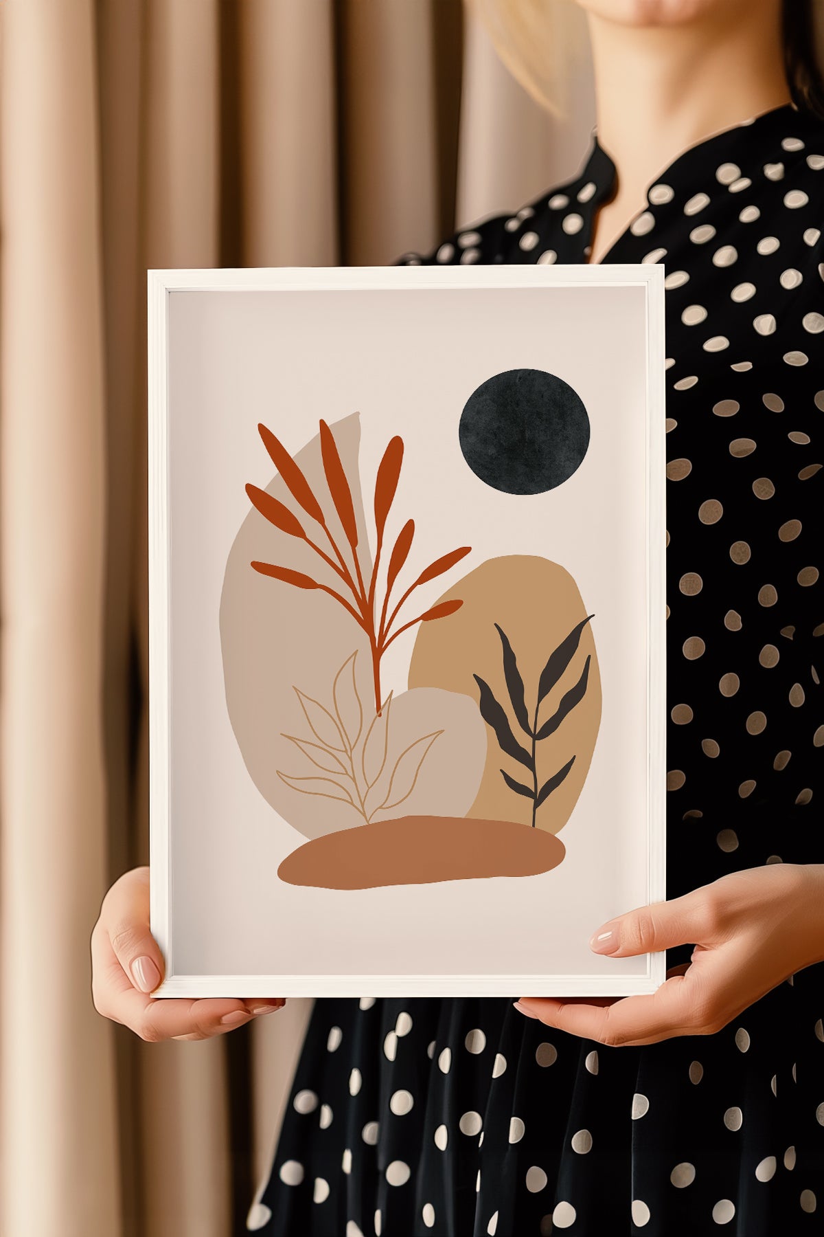 Bohemian Serisi Beyaz Çerçeveli Poster, Tablo No:15