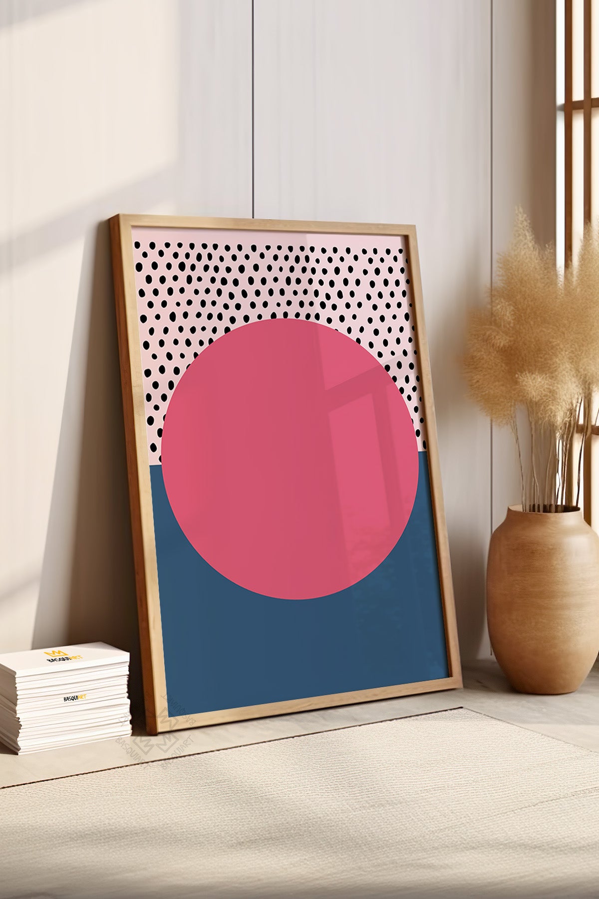 Bauhaus Serisi Ahşap Çerçeveli Poster, Tablo No:74
