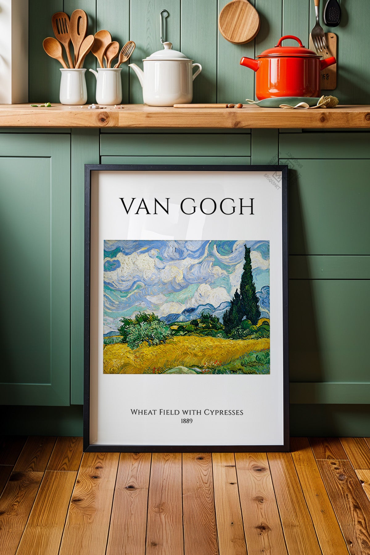 Vincent Van Gogh Serisi Siyah Çerçeveli Poster, Tablo Duvar Dekoru No:4