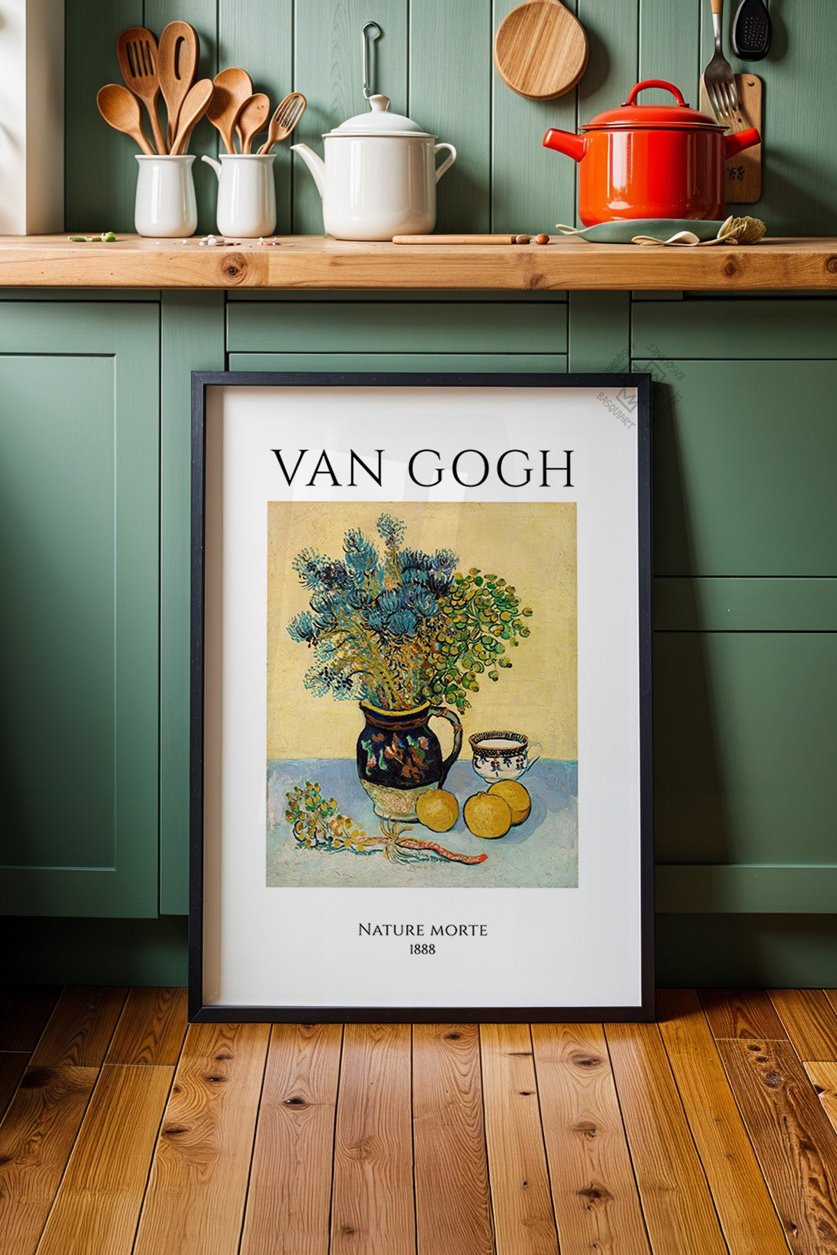Vincent Van Gogh Serisi Siyah Çerçeveli Poster, Tablo Duvar Dekoru No:28