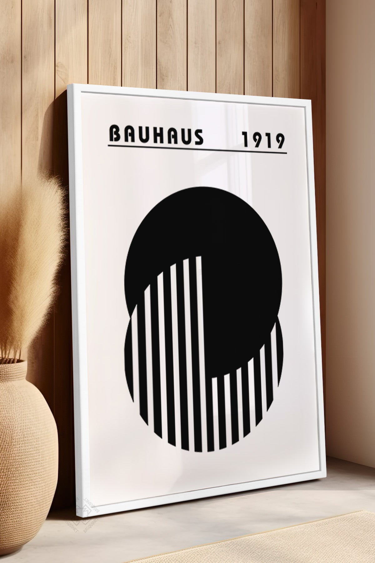 Bauhaus Serisi Beyaz Çerçeveli Poster, Tablo No:50
