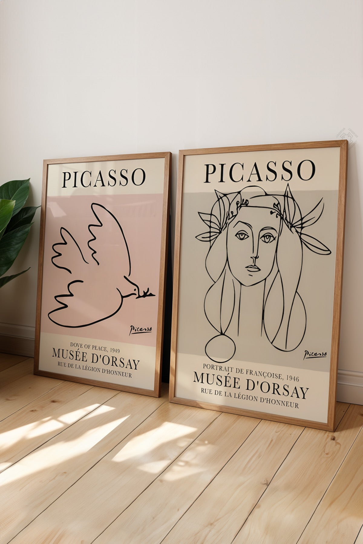 Picasso 2'li Ahşap Çerçeveli Poster, Tablo Seti No:23