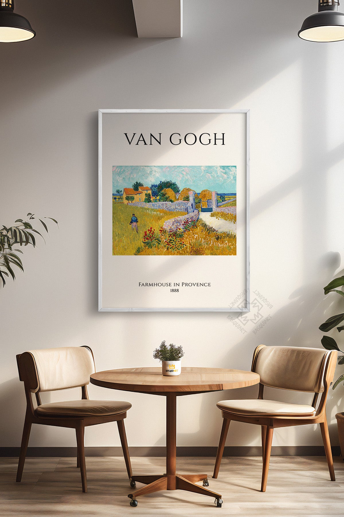 Vincent Van Gogh Serisi Beyaz Çerçeveli Poster, Tablo Duvar Dekoru No:22