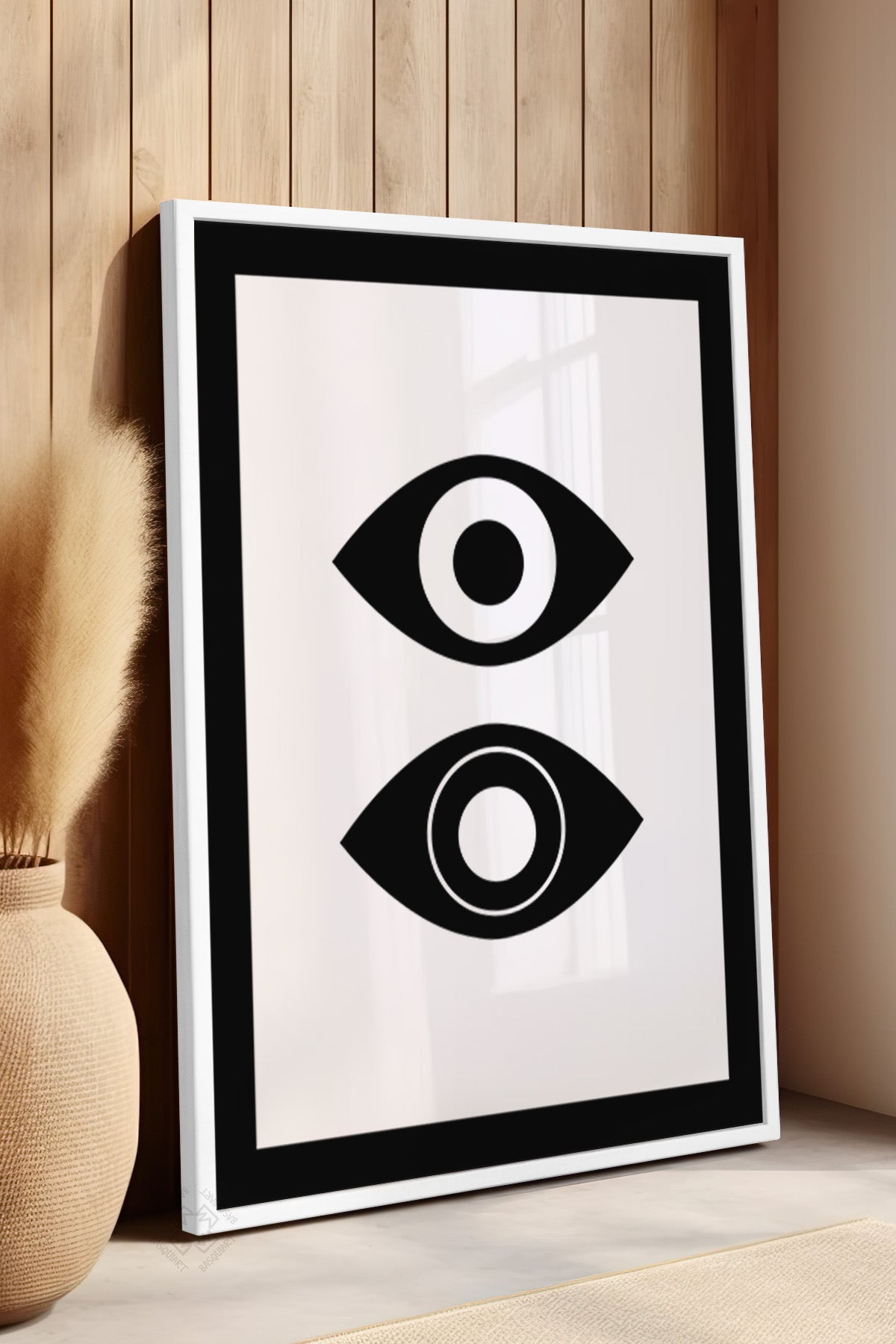 Bauhaus Serisi Beyaz Çerçeveli Poster, Tablo No:44